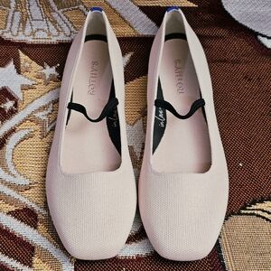 Rothy's The Max Square Mary Jane Flats Womens Size 12.5 Shoes Light Pink Rothys